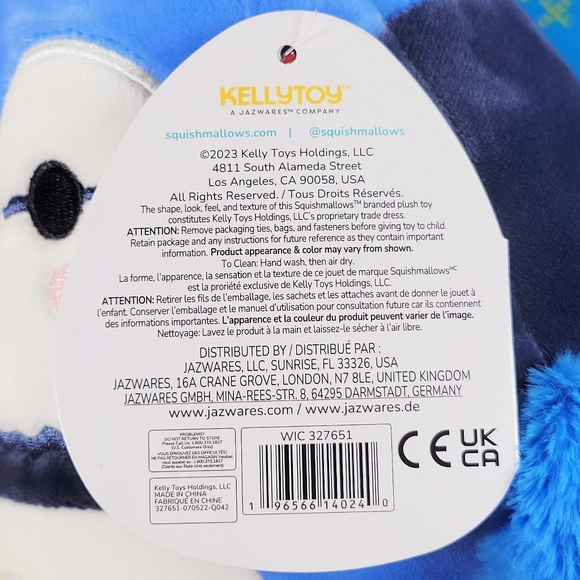 Squishmallow Babs the Blue Jay 8" UltraSoft Valentine's Day Toy Plush NWT - Picture 6 of 6